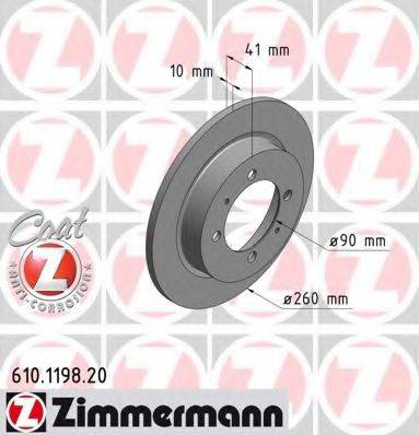 Тормозной диск ZIMMERMANN 610.1198.20