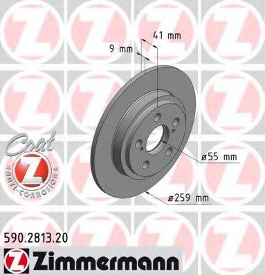 Тормозной диск ZIMMERMANN 590.2813.20