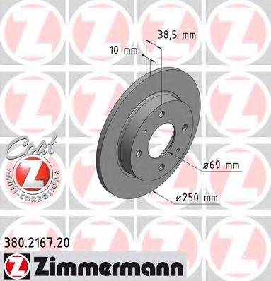 Тормозной диск ZIMMERMANN 380.2167.20