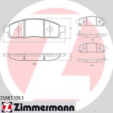 Тормозные колодки ZIMMERMANN 25087.170.1