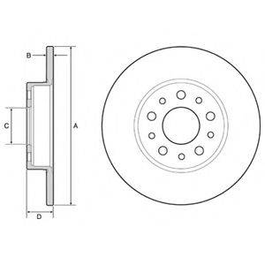 Тормозной диск DELPHI BG4655C