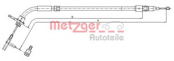 Трос, стояночная тормозная система METZGER 10.9333
