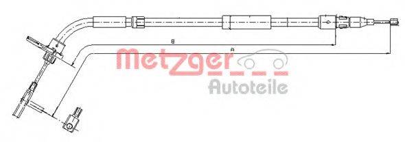 Трос, стояночная тормозная система METZGER 10.9334