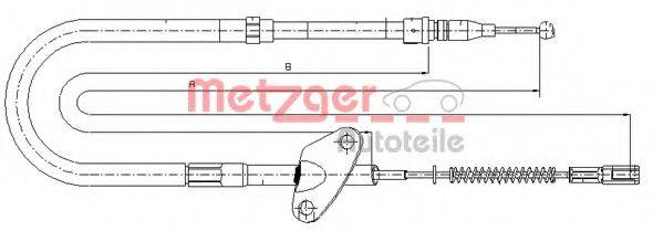 METZGER 109872 Трос, стоянкова гальмівна система