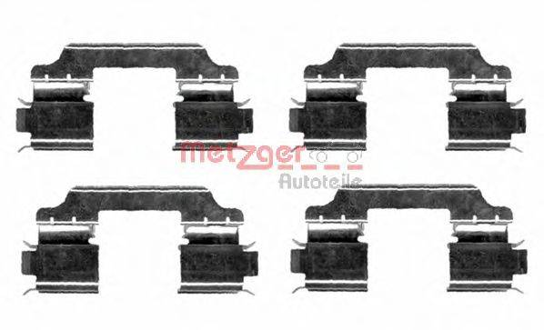 Комплектуючі, колодки дискового гальма METZGER 109-1654