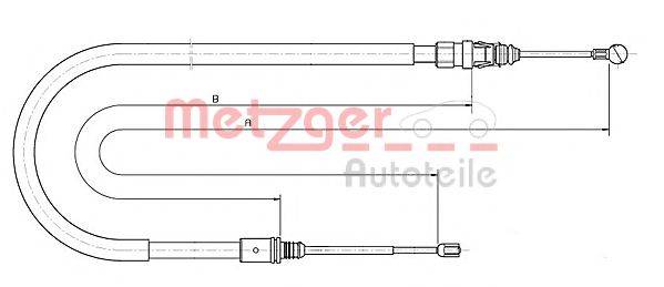METZGER 106224 Трос, стояночная тормозная система