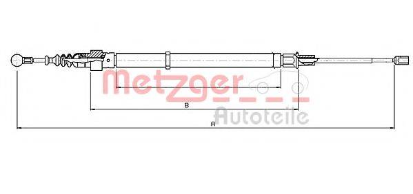 Трос, стояночная тормозная система METZGER 10.7139