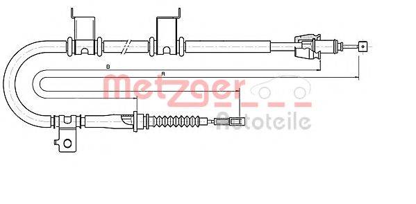 METZGER 176052 Трос, стояночная тормозная система