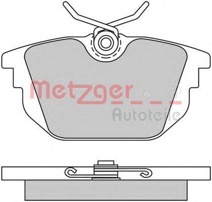 Комплект гальмівних колодок, дискове гальмо METZGER 1170497