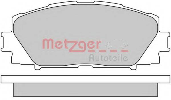 Комплект гальмівних колодок, дискове гальмо METZGER 1170618