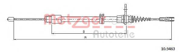 Трос, стояночная тормозная система METZGER 10.9463